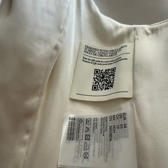 H&M Ivory Satin Bow Front Camisole - Picture 5 of 9